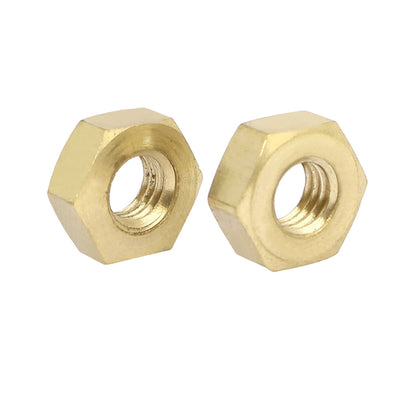 Harfington M8 Brass Machine Screw Insert Lock Hex Hexagon Nut Fastener 10pcs