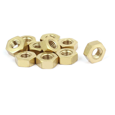 Harfington M8 Brass Machine Screw Insert Lock Hex Hexagon Nut Fastener 10pcs