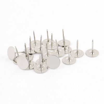 Harfington 16mm Dia Round Head Upholstery Nail Thumb Tack Thumbtack Silver Tone 20PCS