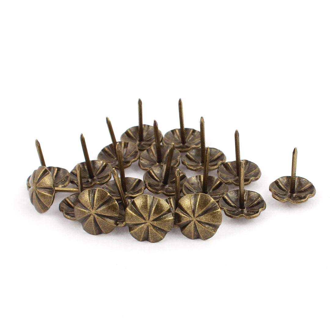 Harfington 16mm Dia Upholstery Tack Nail Decorative Thumbtack Doornail Bronze Tone 20PCS