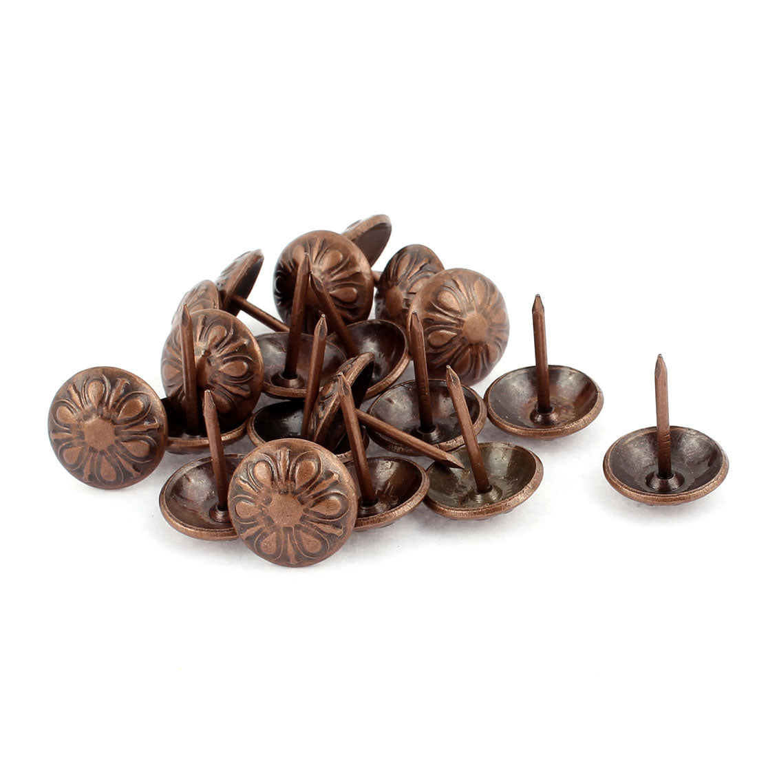 Harfington 16mm Dia Daisy Thumbtack Upholstery Decorative Nail Tack Copper Tone 20PCS