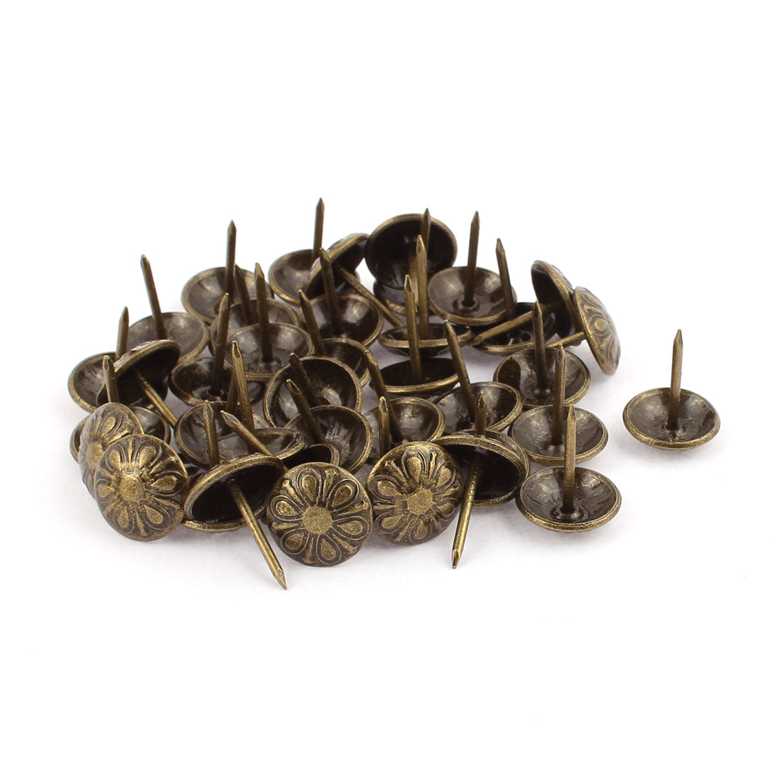 Harfington 16mm Dia Daisy Thumbtack Upholstery Decorative Tack Nail Pushpin 40PCS