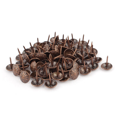 Harfington 16mm Dia Daisy Upholstery Tack Nail Decorative Thumbtack Doornail 80PCS