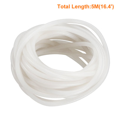Harfington Silicone Tube mm ID X mm OD 5 Meters Flexible Silicone Rubber Tubing Water Air Hose Pipe for Pump Transfer