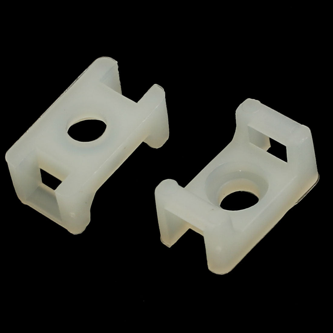Harfington 13mmx7mmx6mm Nylon Saddle Type Cable Tie Mount Base Wire Holder White 40pcs