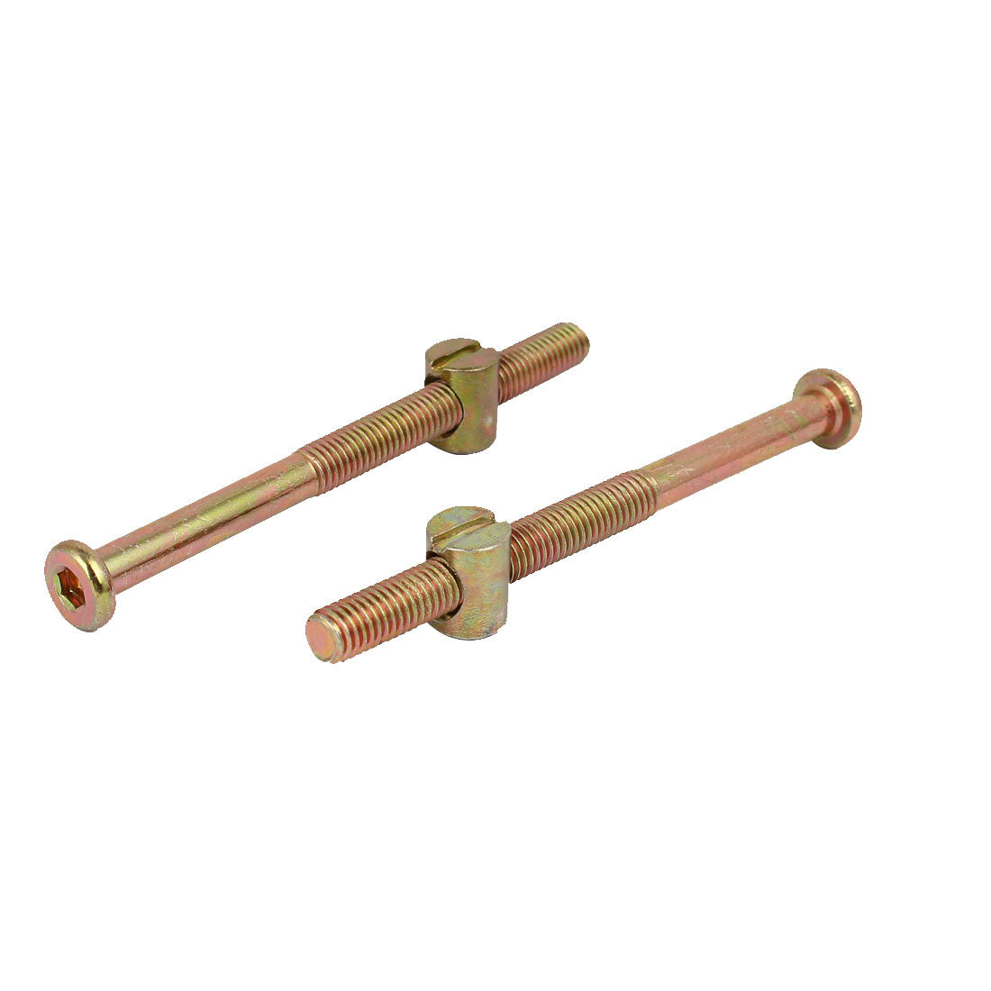 Harfington M8x100mm Hex Key Drive Socket Furniture Bolt w Barrel Nut 5 Set