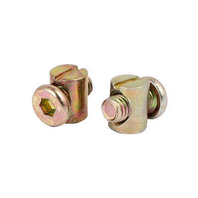 Harfington M8x16mm Hex Key Drive Socket Cap Furniture Bolt w M8x15mm Barrel Nut 5 Set