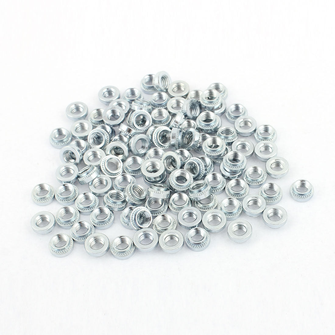 Harfington M5-3 Knurled Metal Self Clinching Nut Fastener 100pcs for 2mm Thick Thin Plate