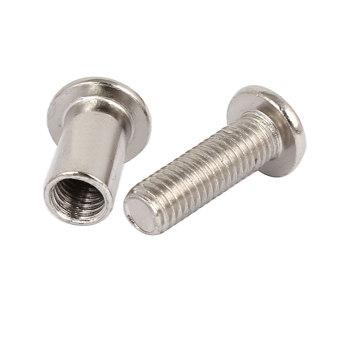 Harfington M8x25mm Metal Phillips Countersunk Head Screw Bolts Dowel Nuts 10 Pcs