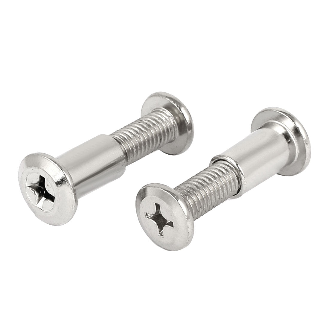 Harfington M8x25mm Metal Phillips Countersunk Head Screw Bolts Dowel Nuts 10 Pcs