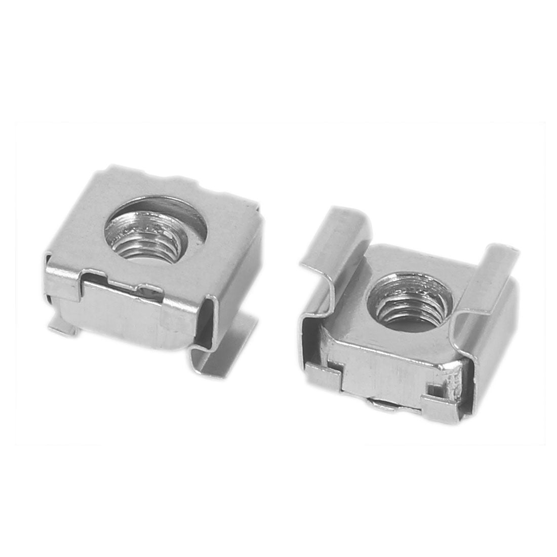 Harfington M5 Female Thread 304 Stainless Steel Cage Nuts Silver Tone 10pcs