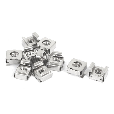 Harfington M5 Female Thread 304 Stainless Steel Cage Nuts Silver Tone 10pcs