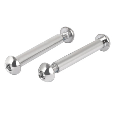 Harfington 8mmx50mm Hex Socket Cap Head Screw Bolt Sleeve Barrel Connector Nut 10pcs