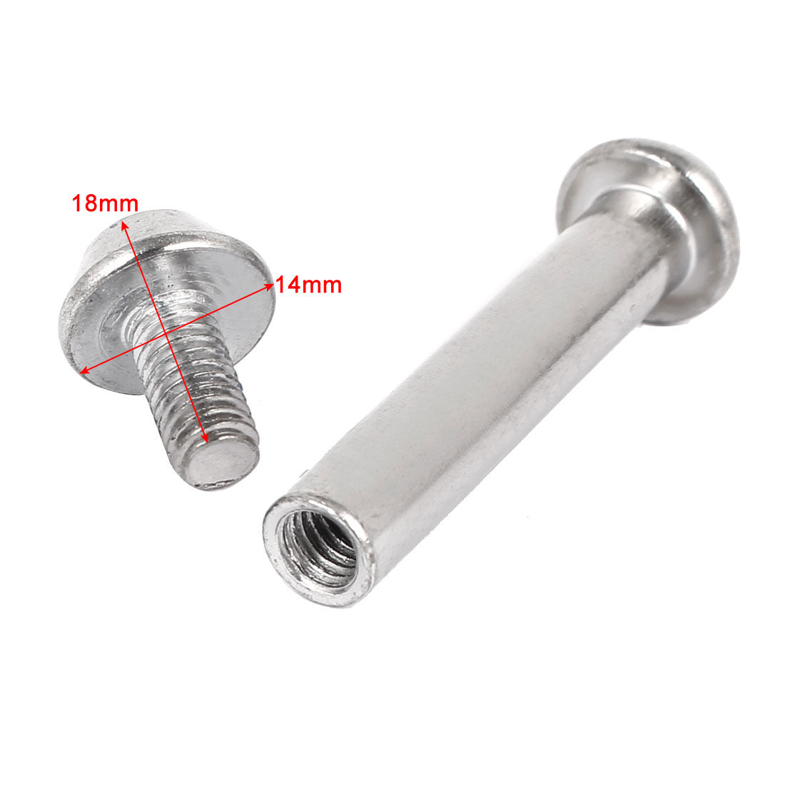 Harfington 8mmx42mm Hex Socket Cap Head Screw Bolt Sleeve Barrel Connector Nut 10pcs