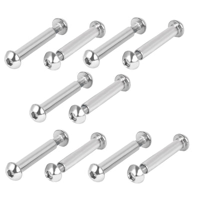 Harfington 8mmx42mm Hex Socket Cap Head Screw Bolt Sleeve Barrel Connector Nut 10pcs