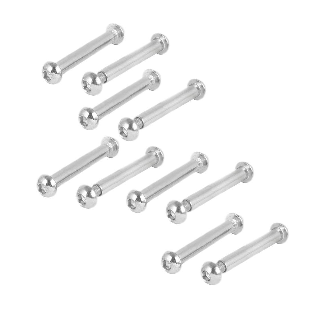 Harfington 8mmx29mm Hex Socket Cap Head Screw Bolt w Sleeve Connector Nut 10pcs