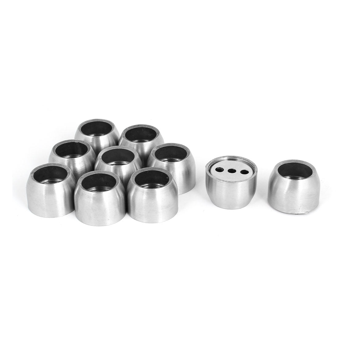 Harfington 19 mm Durchmesser, Edelstahl, Kleiderstangen-Flansch, runder Sockelhalter, silberfarben, 10 Stück