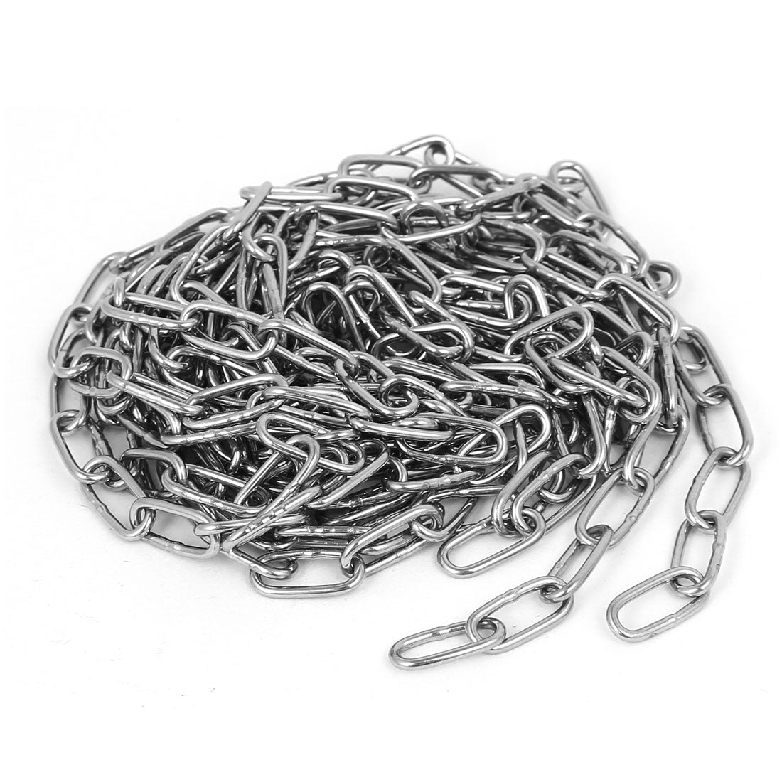 Harfington Training Clothes Hanging 304 Stainless Steel Coil Chain Silver Tone M1.5x10Ft