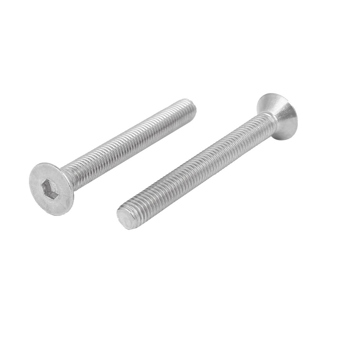 Harfington M8x70mm 304 Stainless Steel Hex Socket Countersunk Flat Head Screw Bolt 8pcs