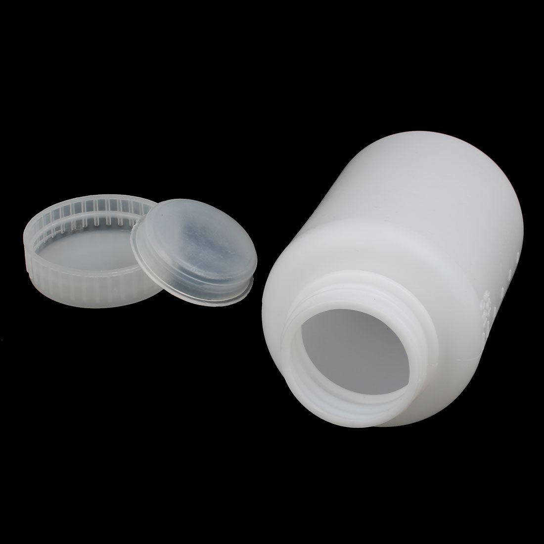 Harfington 150ml 28mm Diameter HDPE Plastic Round Wide Mouth Bottle White 2pcs