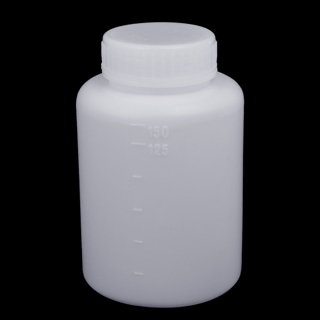 Harfington 150ml 28mm Diameter HDPE Plastic Round Wide Mouth Bottle White 2pcs
