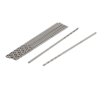 Harfington 0.65mm Drilling Dia 30mm Length HSS Straight Shank Twist Drill Bit 10pcs