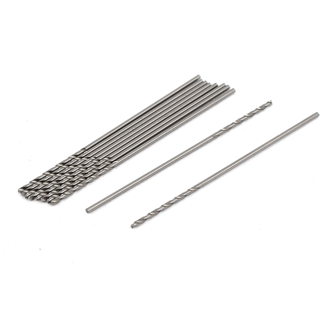 Harfington 0.6mm Drilling Diameter 30mm Length HSS Straight Shank Twist Drill Bit 10pcs