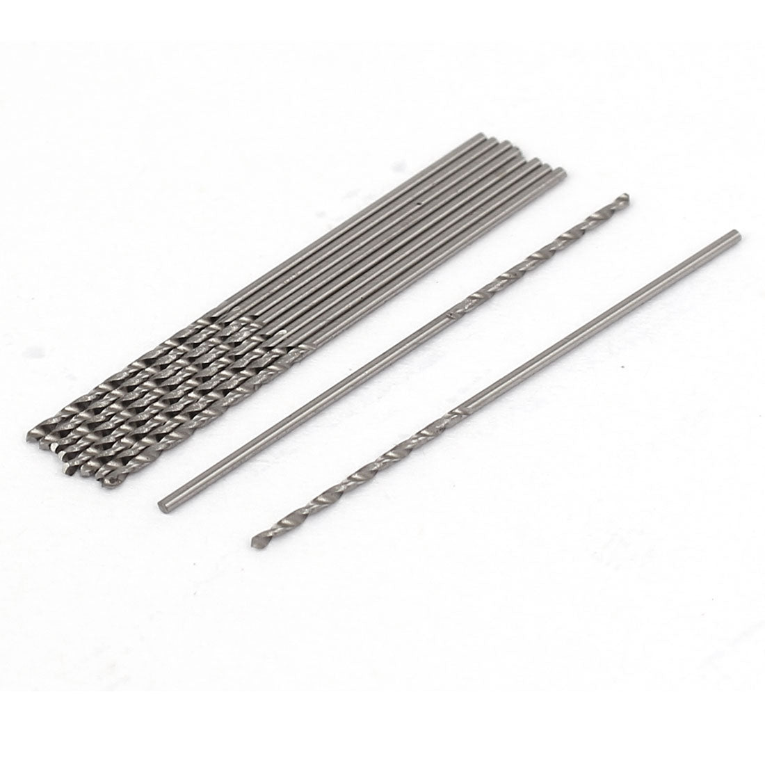Harfington 0.8mm Drilling Diameter 36mm Length HSS Straight Shank Twist Drill Bit 10pcs