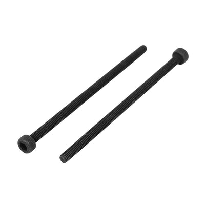 Harfington M2.5x50mm Alloy Steel Hex Socket Head Knurled Cap Screw Bolt Black 20pcs