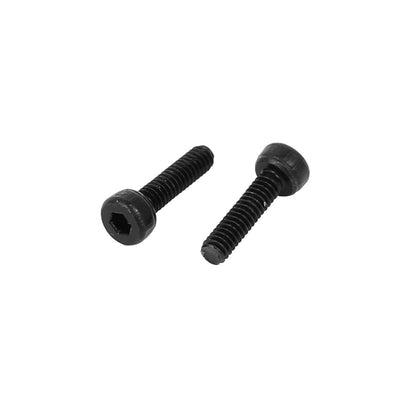 Harfington M2x8mm Alloy Steel Hex Socket Head Knurled Cap Screw Bolt Black 50pcs