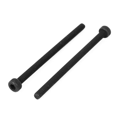 Harfington M2.5x40mm Alloy Steel Hex Socket Head Knurled Cap Screw Bolt Black 20pcs