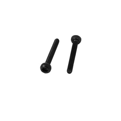 Harfington M1.4x10mm Alloy Steel Hex Socket Head Knurled Cap Screw Bolt Black 20pcs