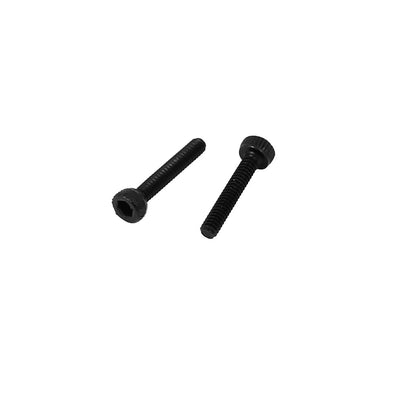 Harfington M1.4x8mm Alloy Steel Hex Socket Head Knurled Cap Screw Bolt Black 20pcs