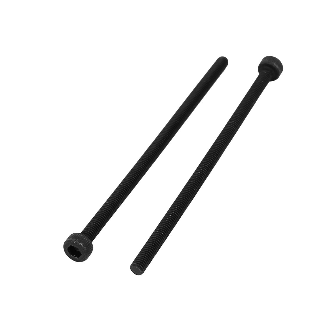 Harfington M3X65 Fully Thread Hex Socket Head Knurled Cap Screw Bolt Black 10pcs