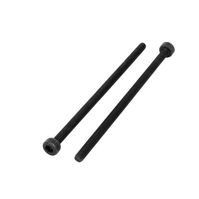 Harfington M3X60mm Fully Thread Hex Socket Head Knurled Cap Screw Bolt Black 10pcs