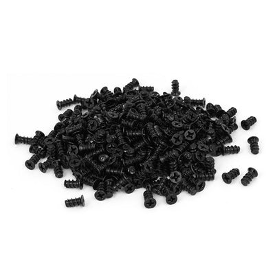 Harfington M5 x 10mm Black Zinc Plated Phillips Computer PC Case Fan Screw 300pcs