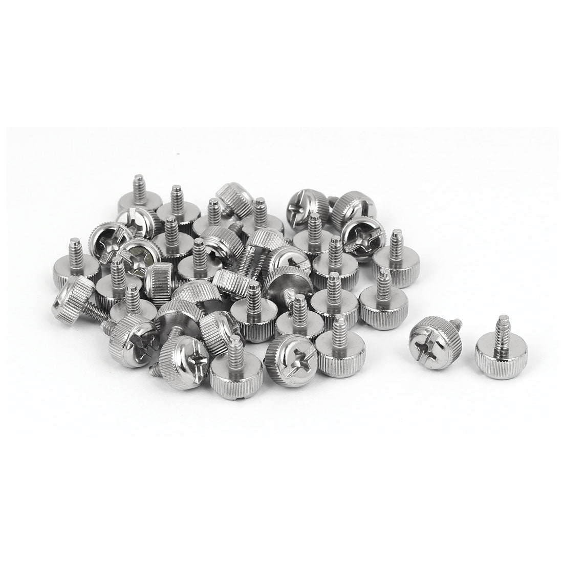 Harfington 6#-32 UNC Metal Knurled Phillips Head Thumb Screw 40pcs for Computer PC Case