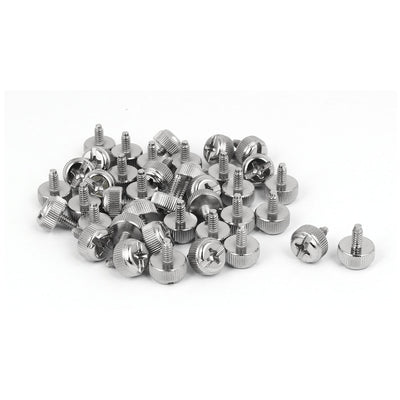 Harfington 6#-32 UNC Metal Knurled Phillips Head Thumb Screw 40pcs for Computer PC Case