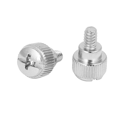 Harfington 6#-32 Nickel Plated Knurled Phillips Head Thumb Screw 40pcs for Computer PC Case