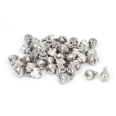Harfington 6#-32 Nickel Plated Knurled Phillips Head Thumb Screw 40pcs for Computer PC Case
