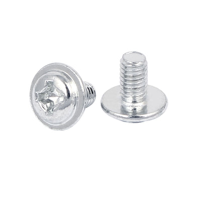 Harfington Computer PC Case Round Phillips Head Washer Motherboard Screw PWM3x5mm 100pcs