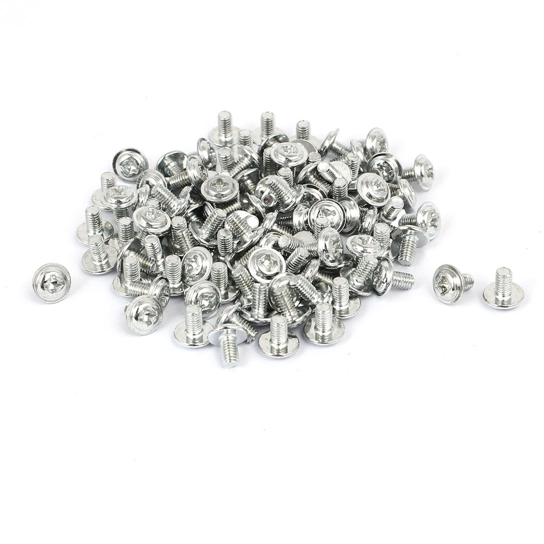 Harfington Computer PC Case Round Phillips Head Washer Motherboard Screw PWM3x5mm 100pcs