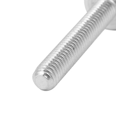 Harfington Computer PC Case Stainless Steel Flat Head Knurled Thumb Screw M4 x 30mm 8pcs