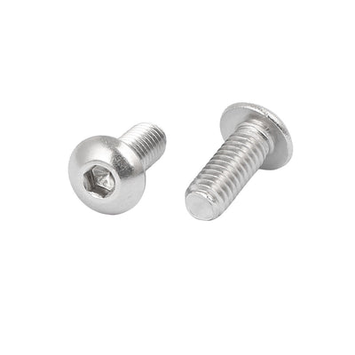 Harfington M4x12mm 316 Stainless Steel Round Button Head Hex Socket Cap Screw Bolt 20pcs
