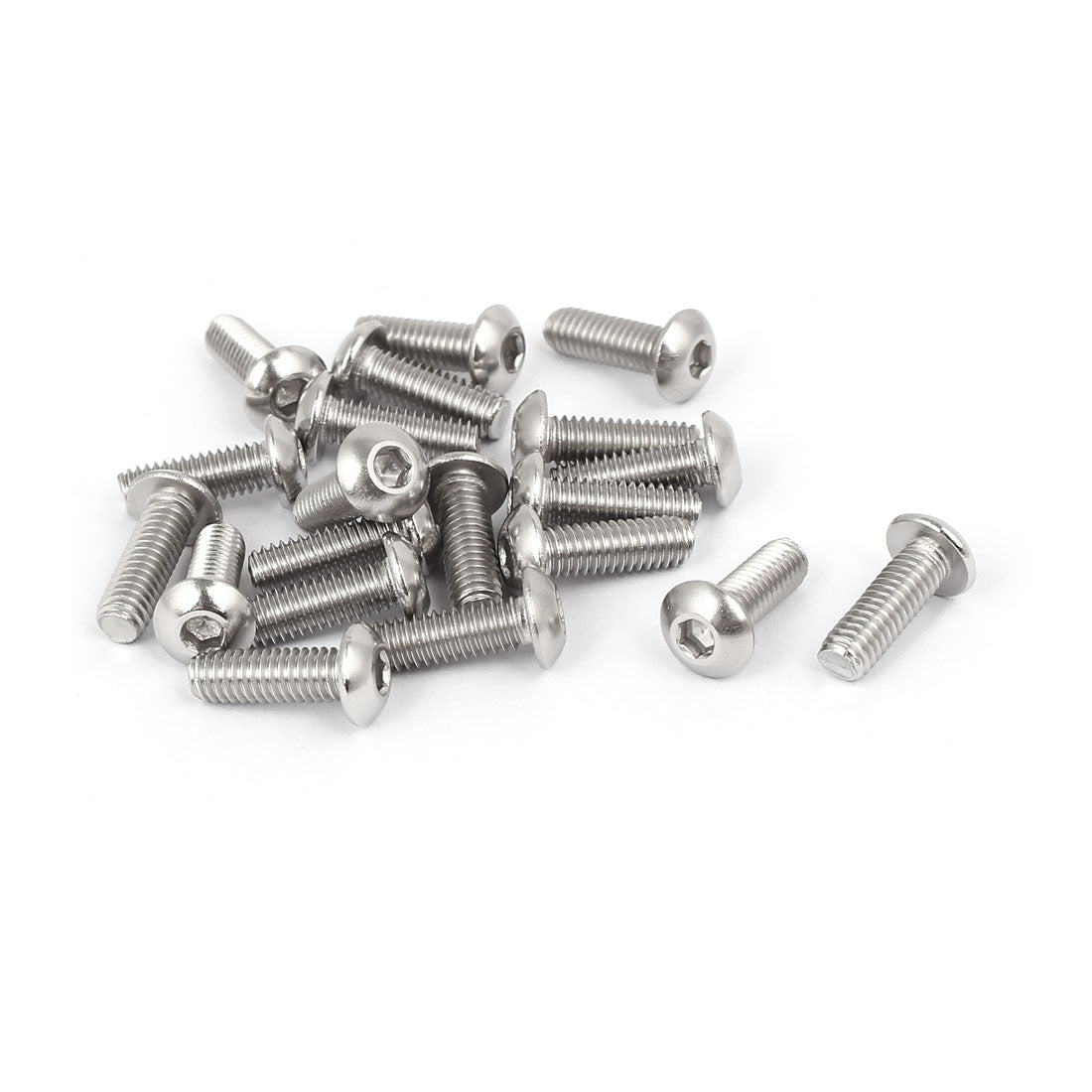 Harfington M4x12mm 316 Stainless Steel Round Button Head Hex Socket Cap Screw Bolt 20pcs