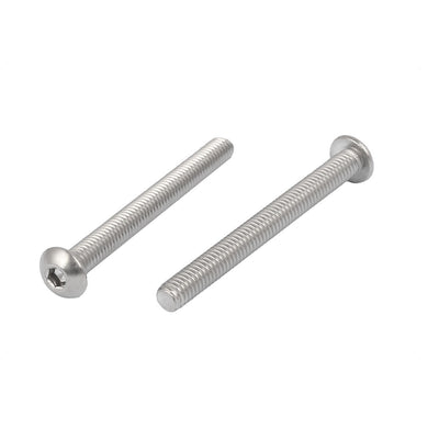 Harfington M5x60mm Thread 316 Stainless Steel Button Head Hex Socket Cap Screw Bolt 5pcs