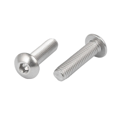 Harfington M6x18mm 316 Stainless Steel Button Head Hex Socket Cap Screw Bolt Fastener 10pcs