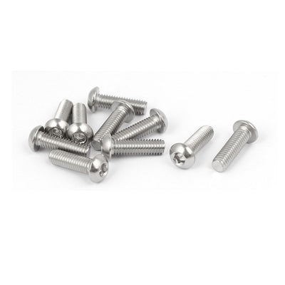 Harfington M6x20mm 316 Stainless Steel Button Head Hex Socket Cap Screw Bolt Fastener 10pcs