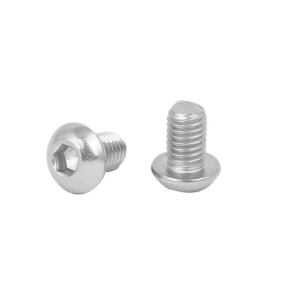 Harfington M8x12mm 316 Stainless Steel Fully Thread Button Head Hex Socket Cap Screw 5pcs