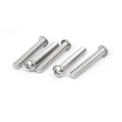 Harfington M6x40mm 316 Stainless Steel Button Head Hex Socket Cap Screw Bolt Fastener 5pcs